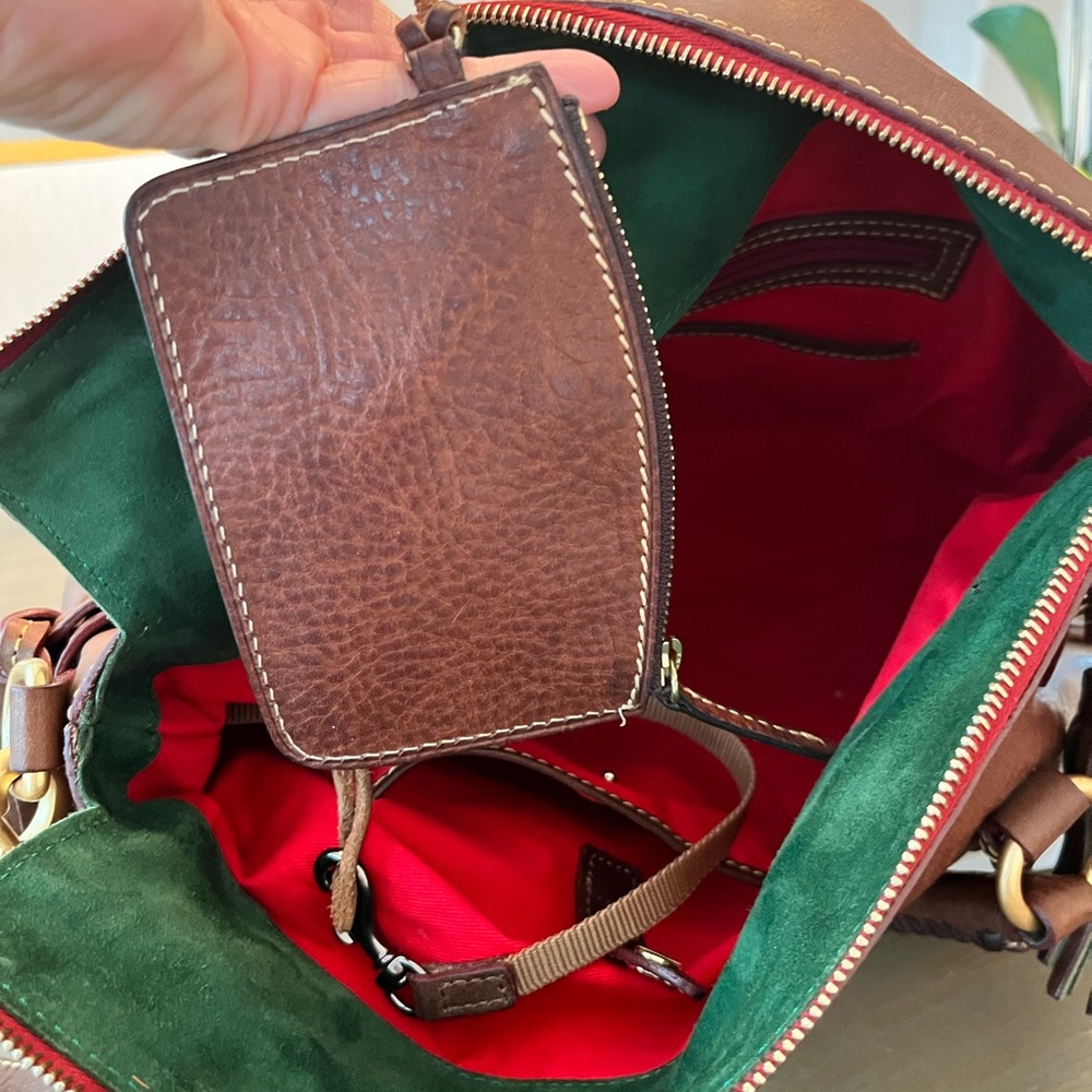 Dooney & Bourke Rich Brown Leather Satchel - Picture 13 of 16